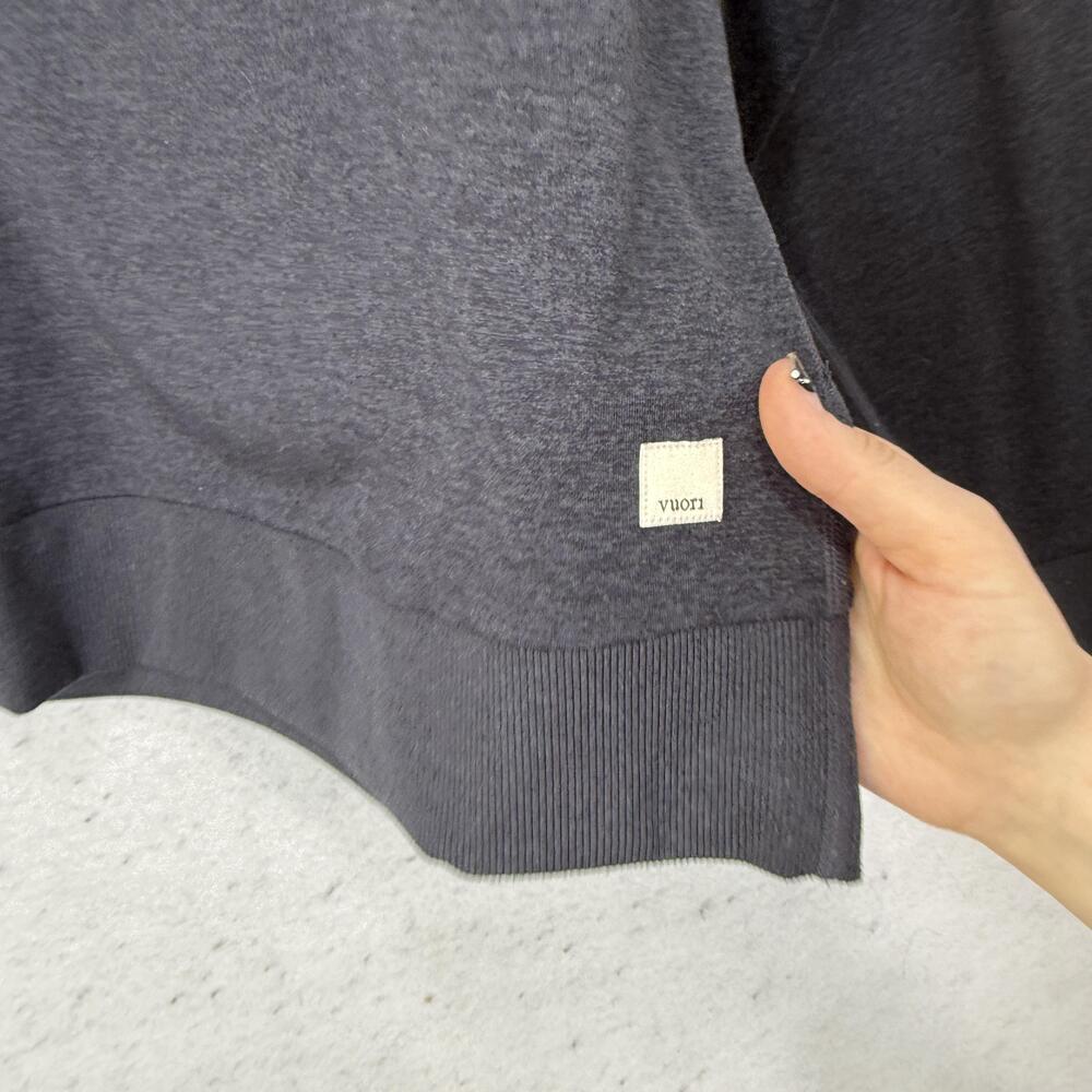 Vuori Sweatshirt Womens Large blue Jersey Crewneck Pullover Athletic Logo - Picture 4 of 7